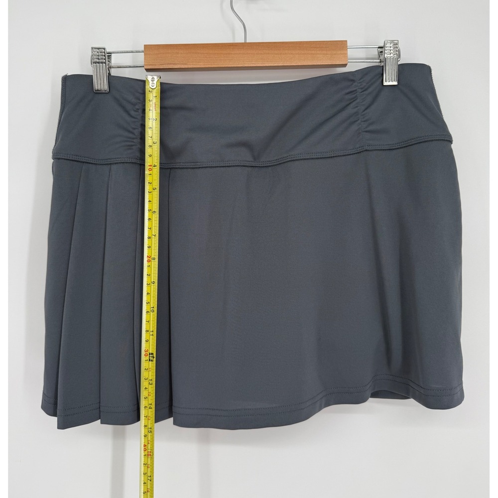 Bolle Tech Womens Dark Gray Pleated Athletic Tennis Golf‎ Skort Sz L